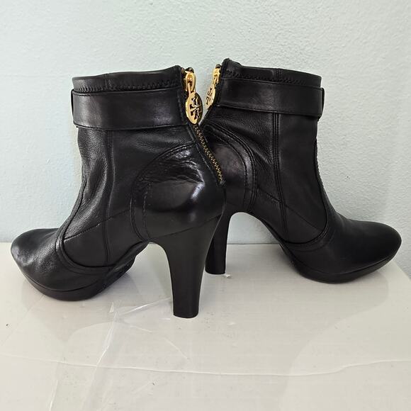 Tory Burch Melrose Ankle Boot Women's 8.5M Black Leather Classic Night Out - Picture 12 of 13